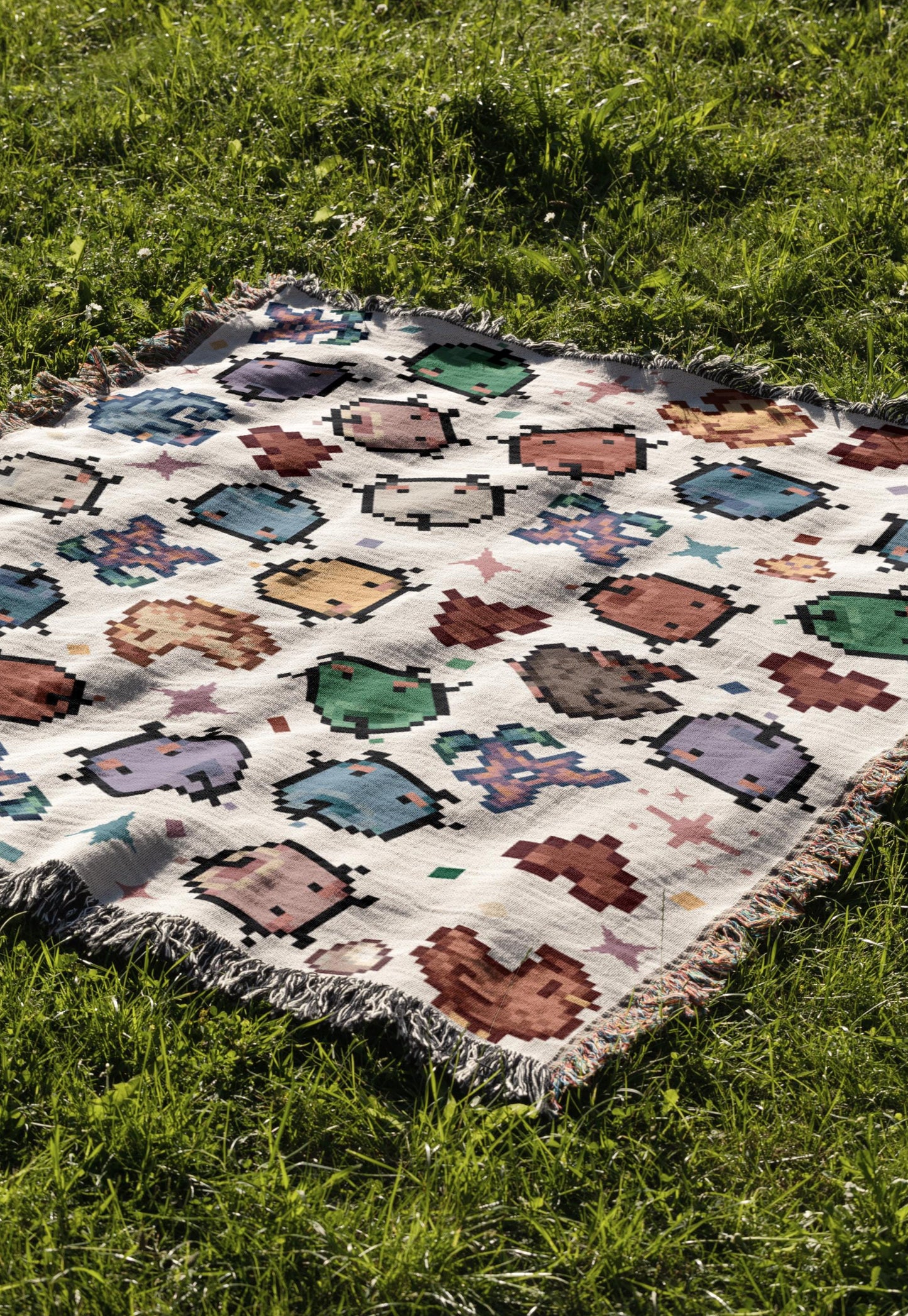 Stardew Valley Blanket - Junimo White