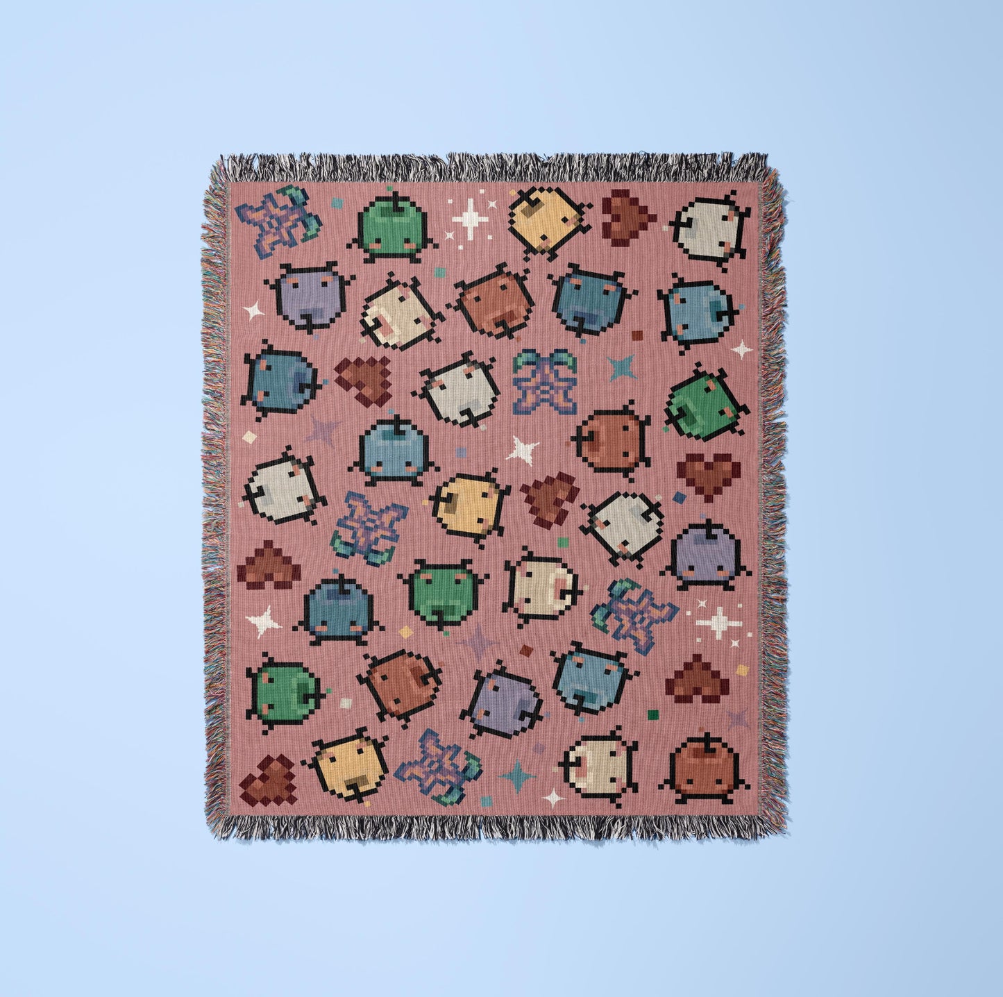 Stardew Valley Blanket - Pink Junimo