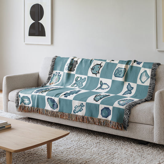 Stardew Valley Blanket - Blue Checkered