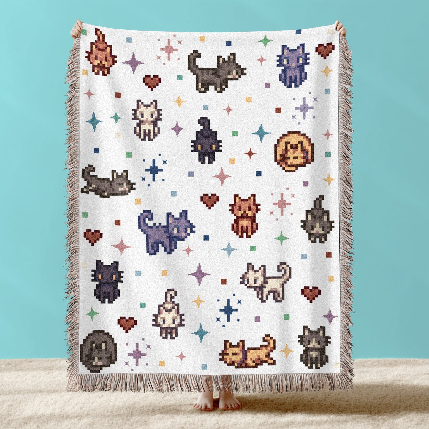 Stardew Cats - Woven Blanket