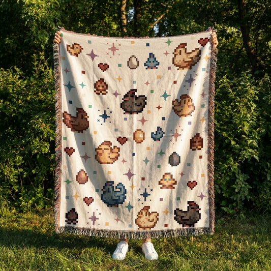 Stardew Chickens - Woven Blanket