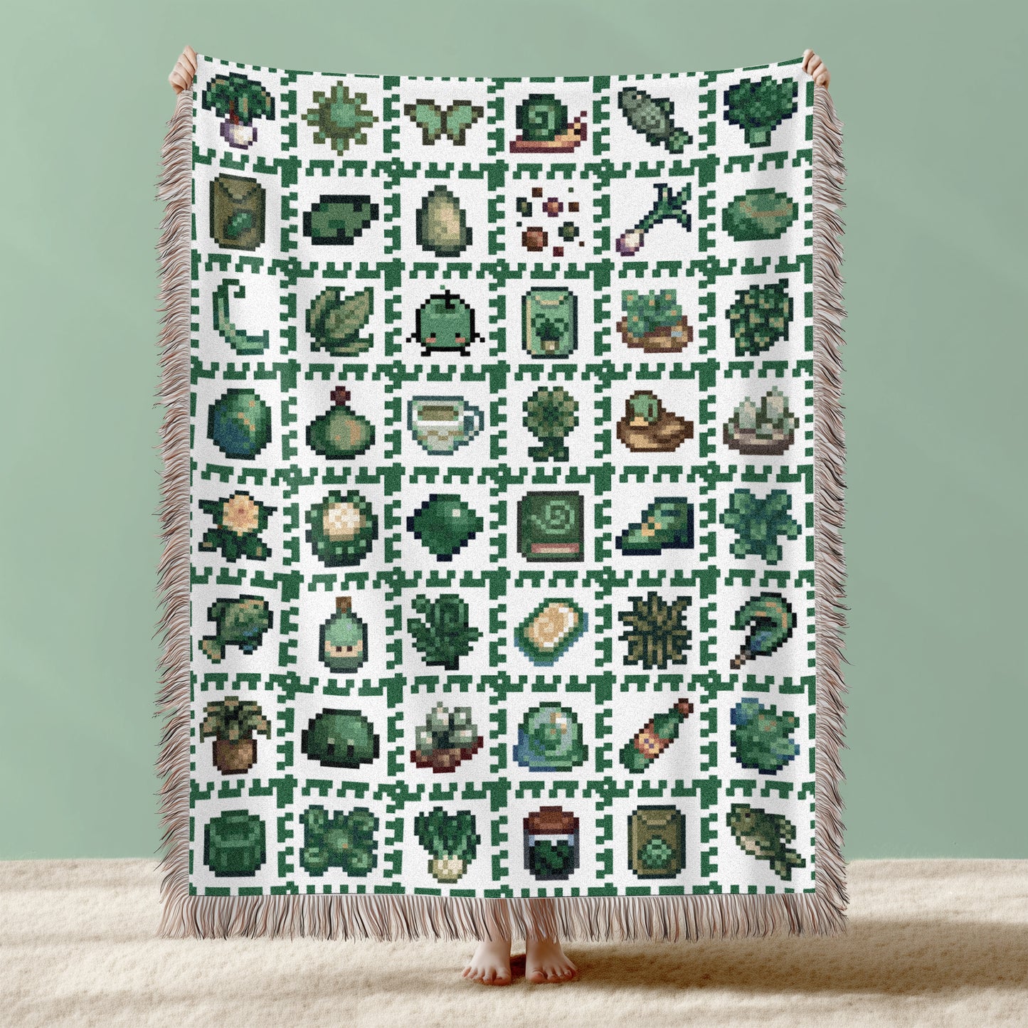 Stardew Valley Blanket - Green Elements