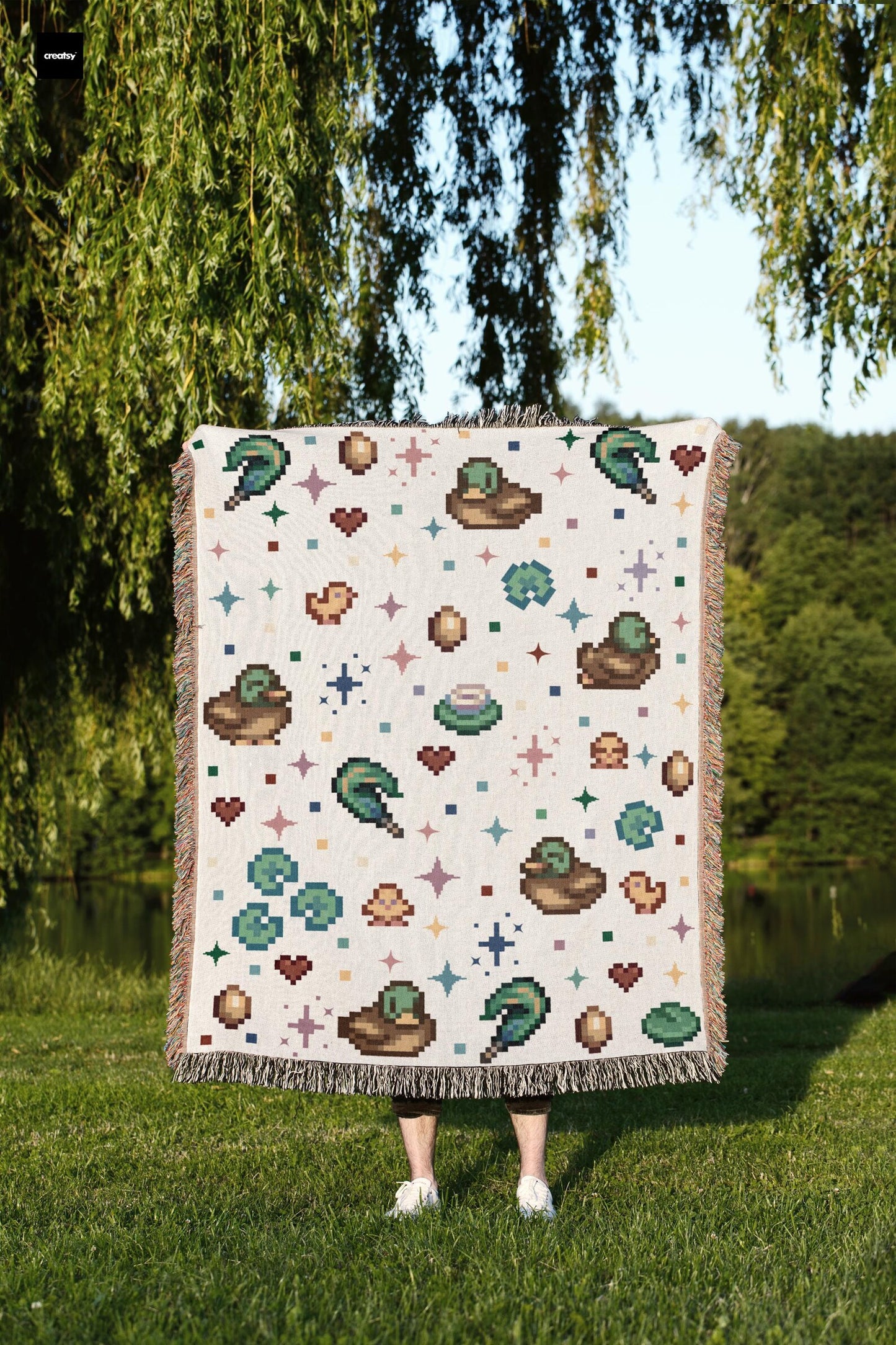 Stardew Ducks - Woven Blanket