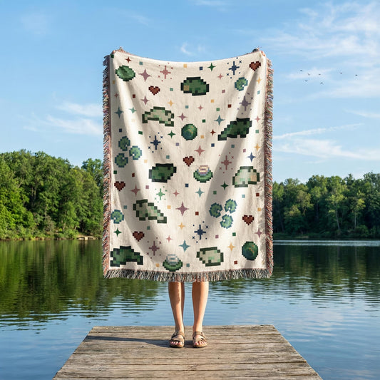 Stardew Frog - Woven Blanket