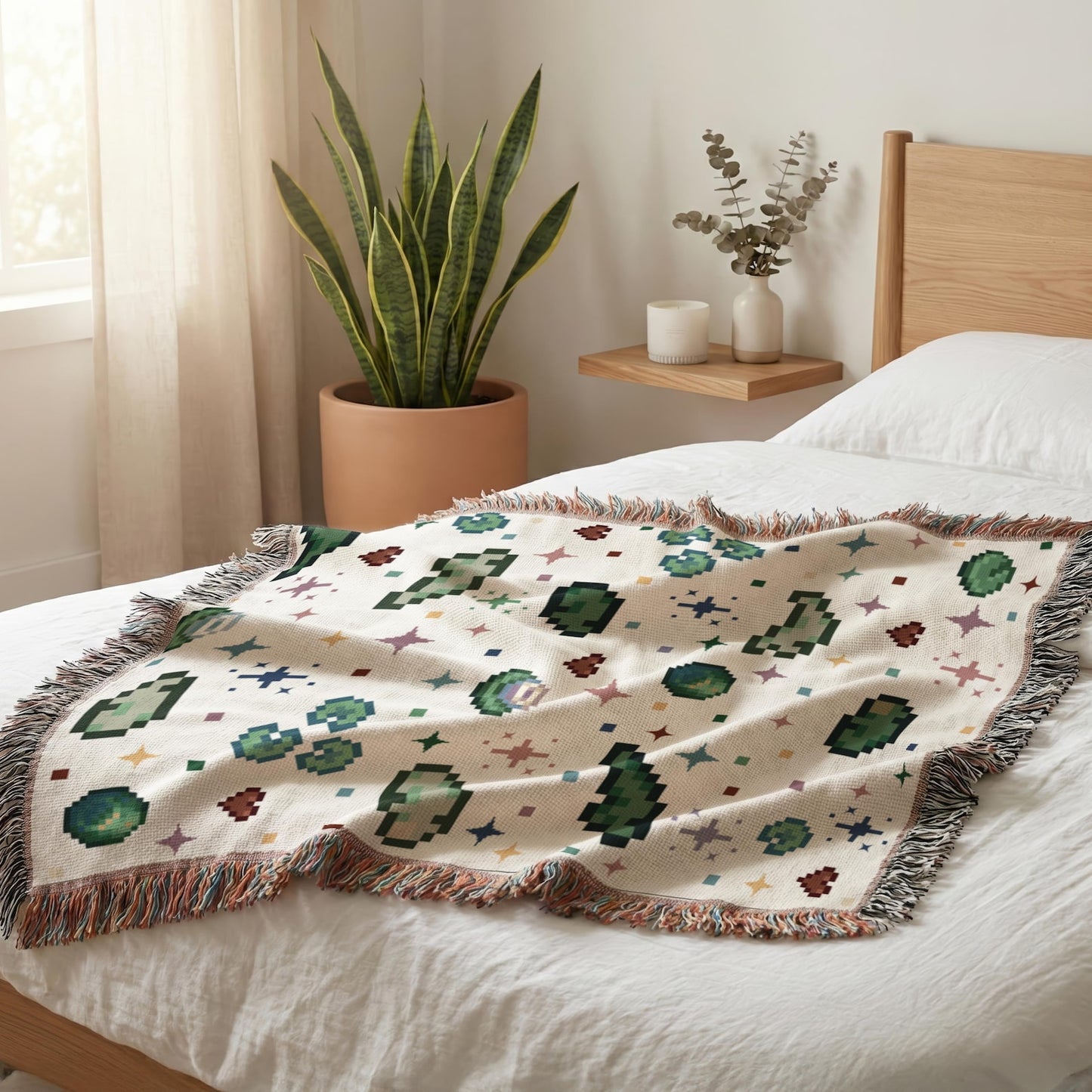 Stardew Frog - Woven Blanket