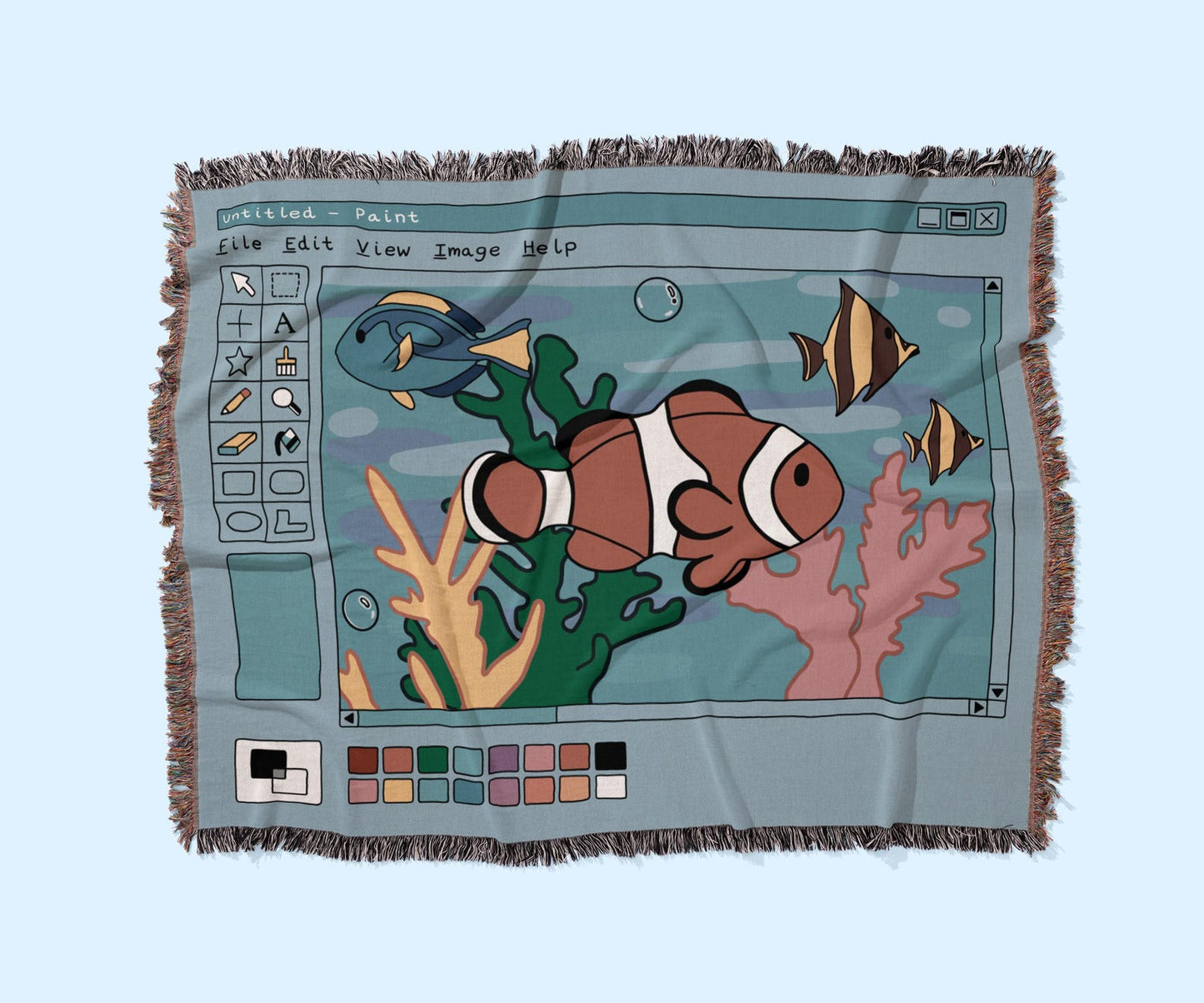 MS Paint Aquarium - Woven Blanket