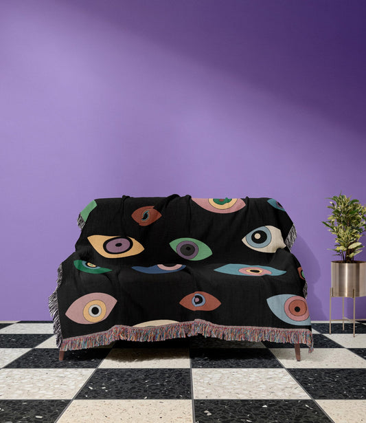 Digital Circus Abstraction - Woven Blanket