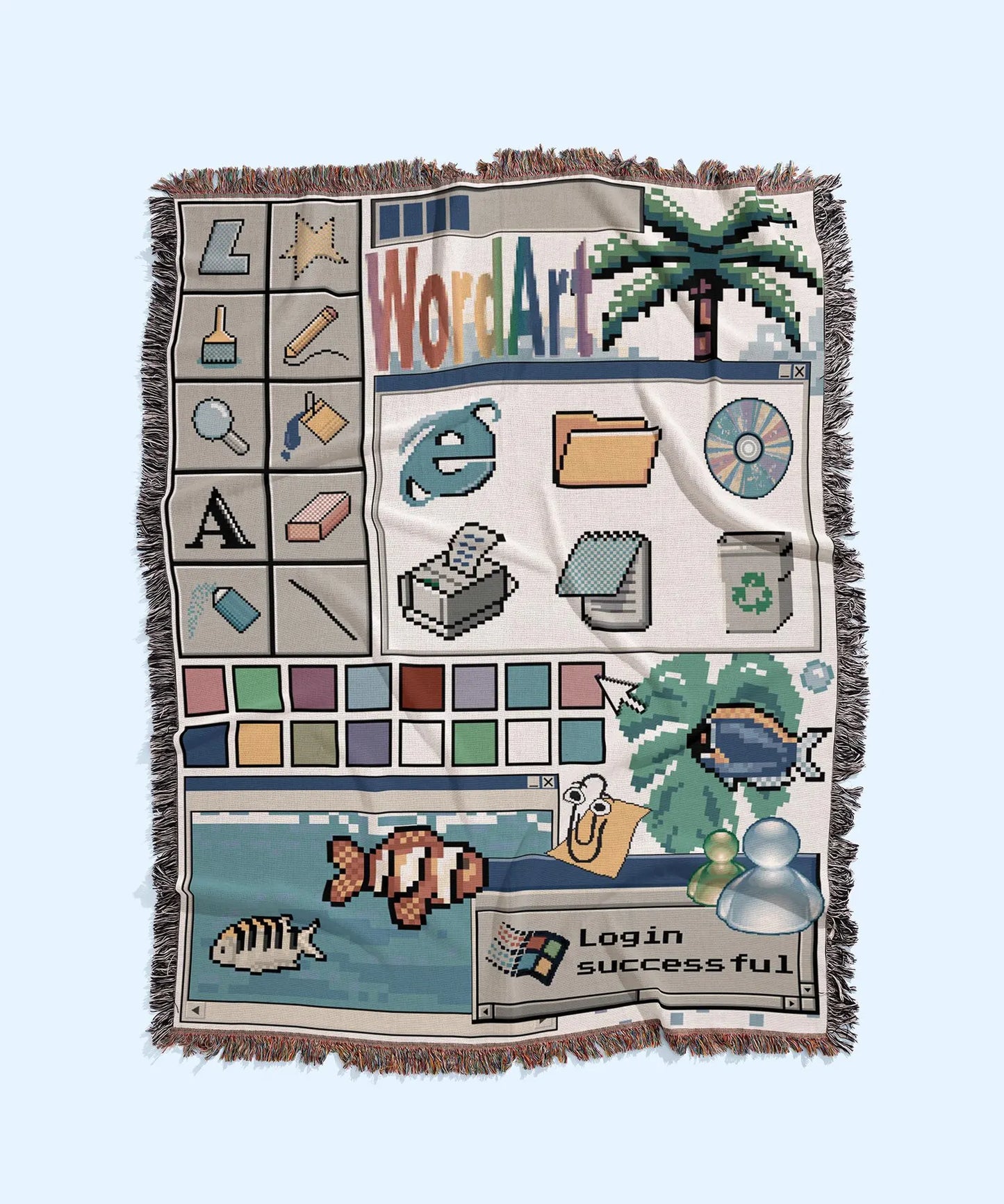 Frutiger Vaporwave PC - Woven Blanket