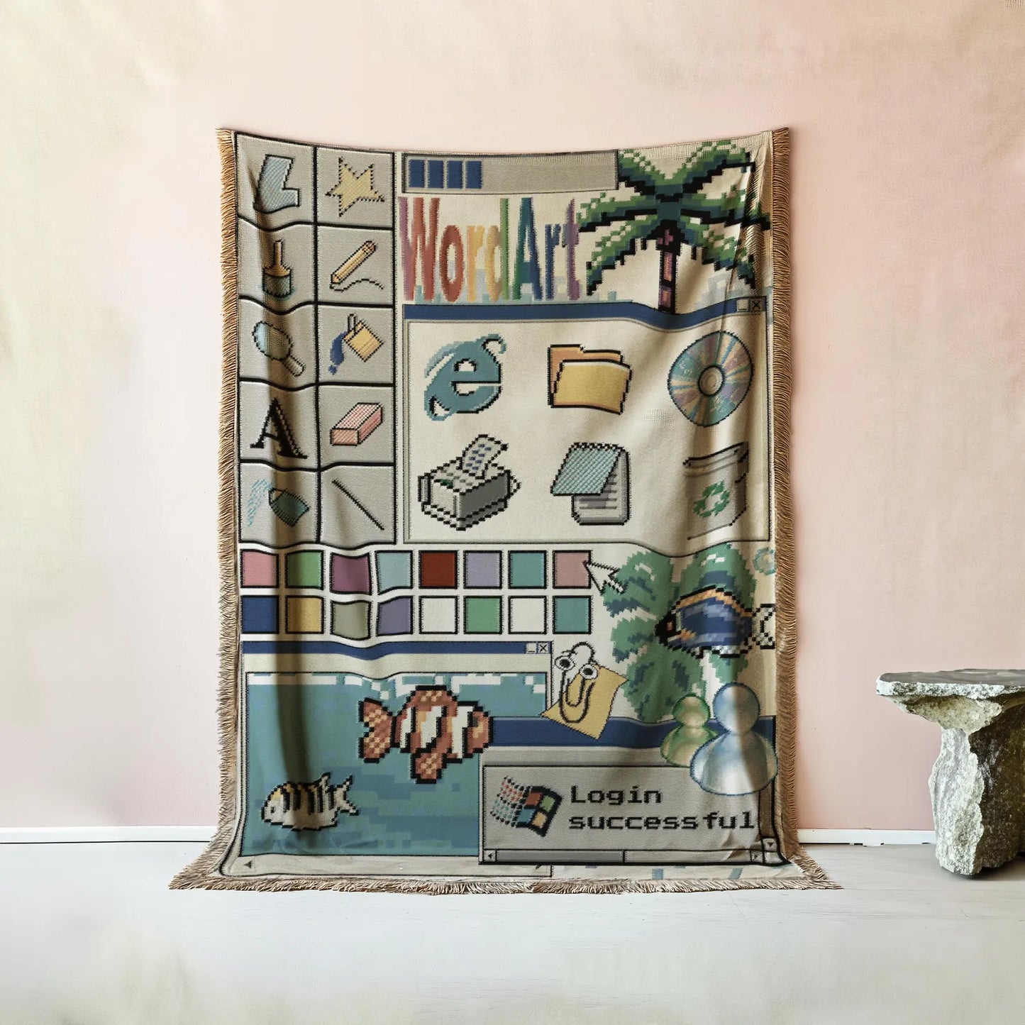 Frutiger Vaporwave PC - Woven Blanket