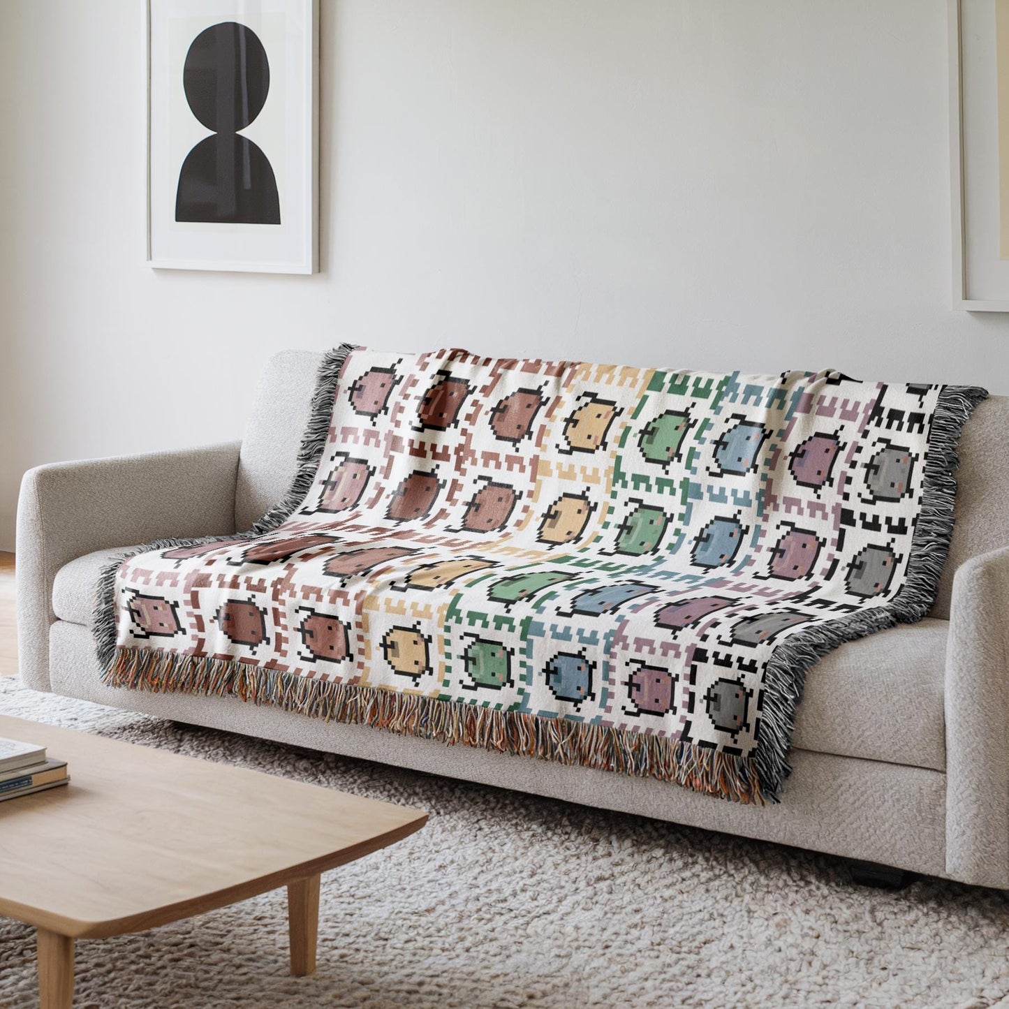 Stardew Valley Blanket - Rainbow Junimo