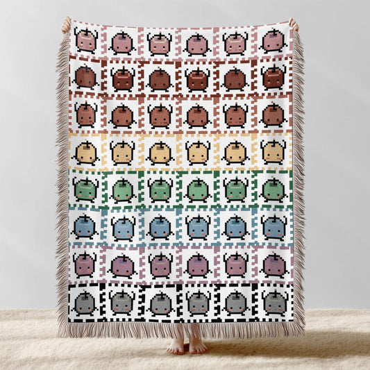 Stardew Valley Blanket - Rainbow Junimo