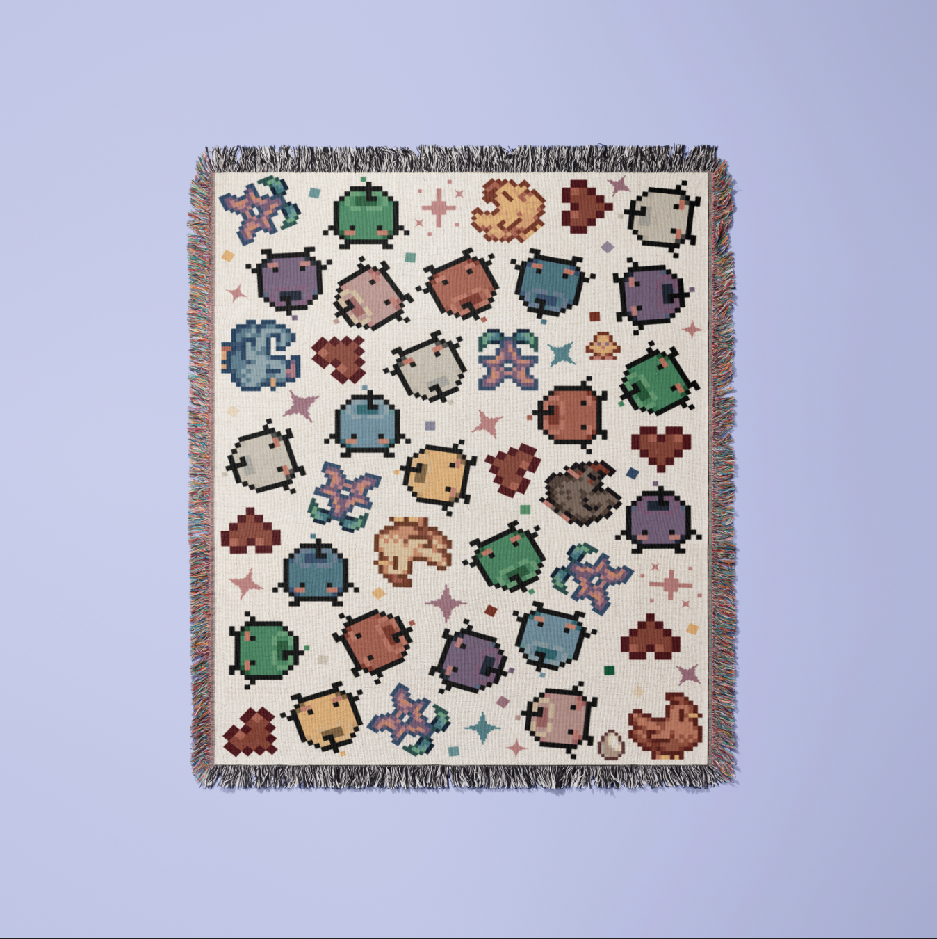 Stardew Valley Blanket - Junimo White