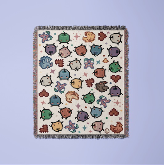Stardew Valley Blanket - Junimo White